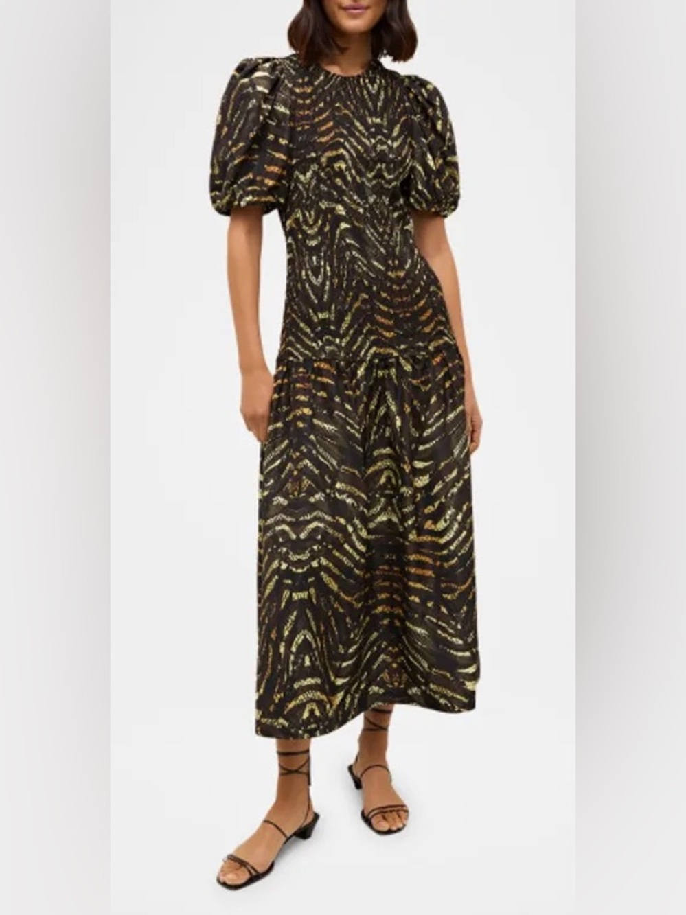 Marie Oliver Marca Puff-Sleeve Dress